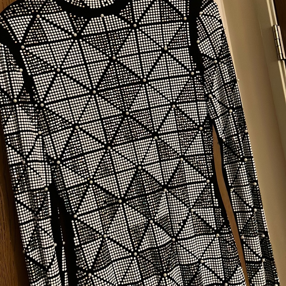 Rhinestone Geometric Dress